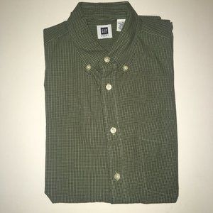 Gap Green Plaid Button Down Shirt